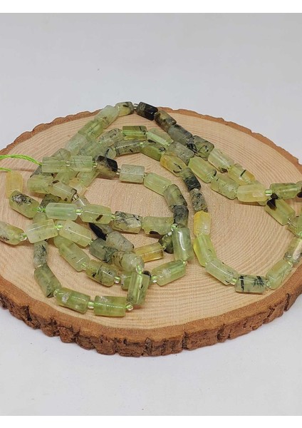 Bileklik Boy Prehnit (Prinayt) Taşı 7X12MM Yarım Dizi (49910) (18CM Uzunluğundadır) modelleri