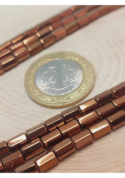 Bileklik Boy Hematit Taşı Yarım Dizi 3.5*6mm (48188) (18CM Uzunluğundadır) fiyatları