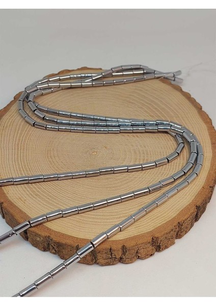 Bileklik Boy Hematit Taşı Yarım Dizi 3.5*8mm (48202) (18CM Uzunluğundadır) modelleri