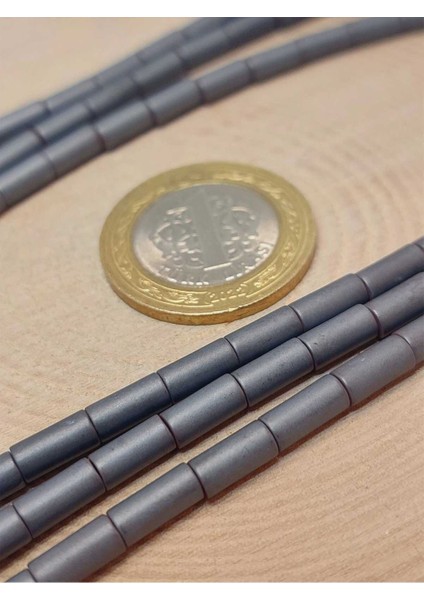 Bileklik Boy Hematit Taşı Yarım Dizi 3.5*8mm (48204) (18CM Uzunluğundadır) fiyatları