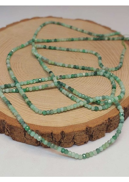 Bileklik Boy Zümrüt Taşı Rondela Faset Kesim Dizi 2*2.5mm (45902) Yarım Dizi (17CM Uzunluğundadır) modelleri