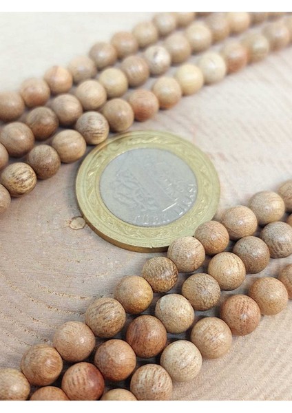 Bileklik Boy Ud Ağacı Ahşap Yarım Dizi 6mm (45290) (18CM Uzunluğundadır)