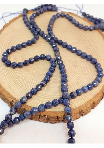 Bileklik Boy Safir Taşı Faset Kesim Yarım Dizi 6-6.5mm Aralığı (45504) (18CM Uzunluğundadır) modelleri