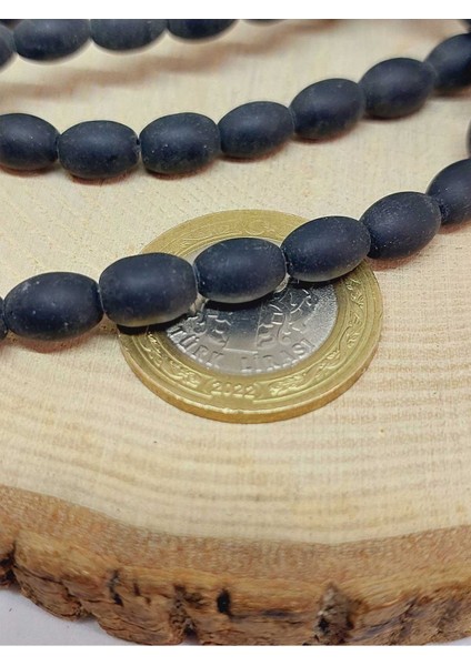 Bileklik Boy Onix Taşı Arpa Kesim Yarım Dizi 6*8.5mm (49968) (18CM Uzunluğundadır) fiyatları