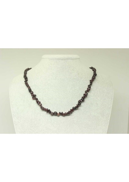 Lal (Garnet - Granat) Taşı Küçük Taşlar Kolye (22205)