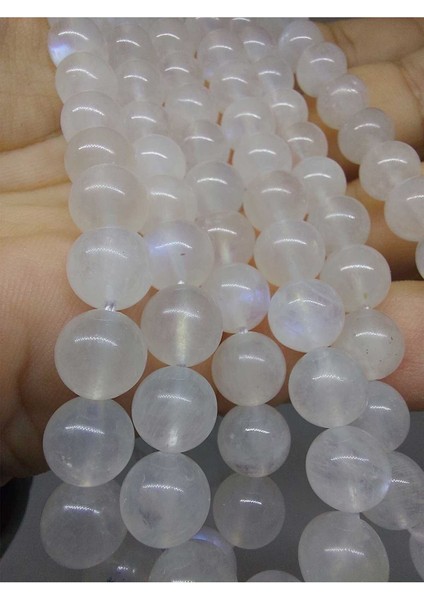 Bileklik Boy Ay Taşı Royal Quality Yansımalı Renkler Yarım Dizi 8mm (51278) (18CM Uzunluğundadır)