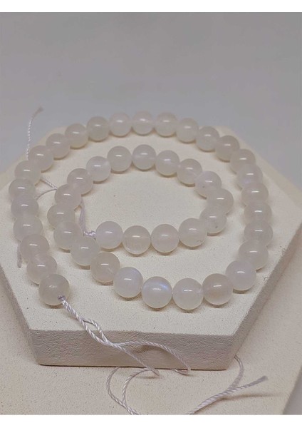 Bileklik Boy Ay Taşı Royal Quality Yansımalı Renkler Yarım Dizi 8mm (51278) (18CM Uzunluğundadır) fiyatları