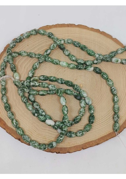 Bileklik Boy Jasper Taşı Arpa Kesim Yarım Dizi 6*8.5mm (51302) (18CM Uzunluğundadır) fiyatları