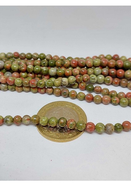 Bileklik Boy Unakit Taşı Yarım Dizi 4-4.5mm Aralığı (18CM Uzunluğundadır) fiyatları