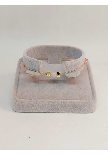 Pembe Kuvars Taşı Tasarım Bileklik (52046) modelleri