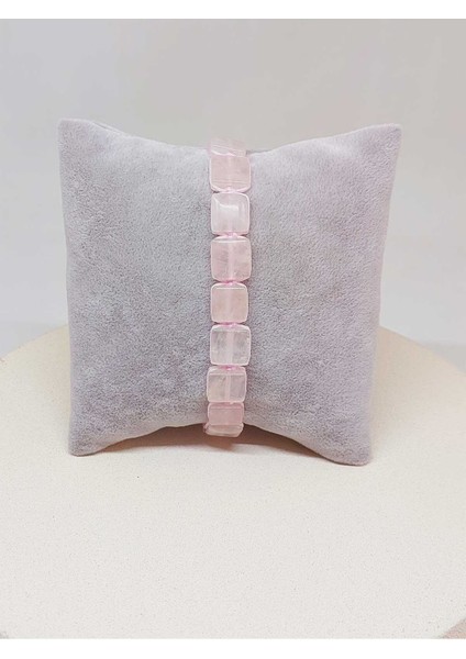 Pembe Kuvars Taşı Makrome Tasarım Bileklik (51584) fiyatları