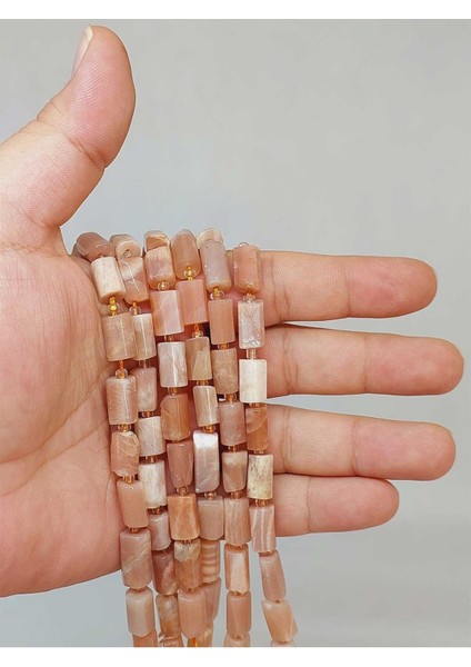 Bileklik Boy Güneş Taşı 7X12MM Yarım Dizi (49960) (18CM Uzunluğundadır)