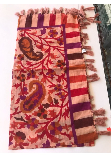 Pamuklu Hint Eşarp 110 cm x 110 cm | Hint Yazma