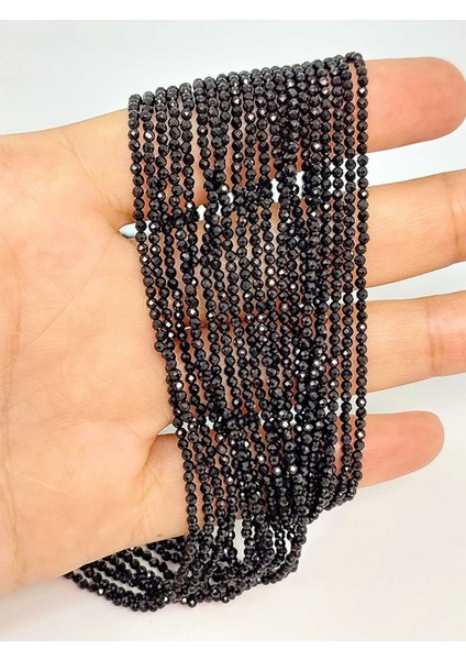 Bileklik Boy Turmalin Taşı Dizi 1.5mm (45406) Yarım Dizi (17CM Uzunluğundadır)