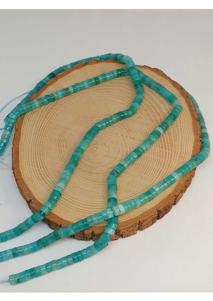 Bileklik Boy Amazonit Taşı Şekilli 3X6MM Yarım Dizi (49350) (18CM Uzunluğundadır) modelleri