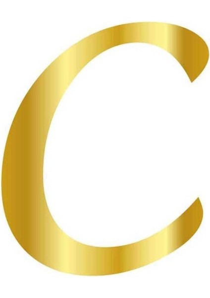 Pleksi Çubuksuz Alfabe 6 Cm Altın - C