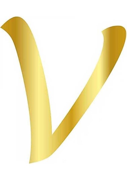 Pleksi Çubuksuz Alfabe 6 Cm Altın - V