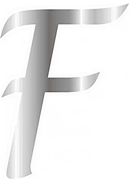 Pleksi Çubuksuz Alfabe 6 Cm / Gümüş - F