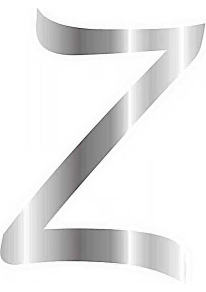 Pleksi Çubuksuz Alfabe 6 Cm Gümüş - Z