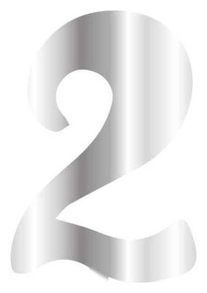 Pleksi Çubuksuz Rakam 6 Cm Gümüş - 2