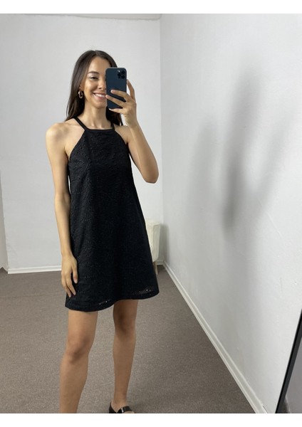 Siyah Askılı Fisto Elbise fiyatları