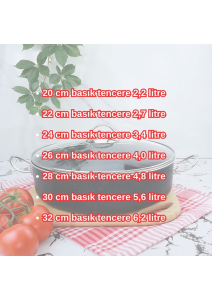 Granit Basık Tencere Siyah - Inox modelleri