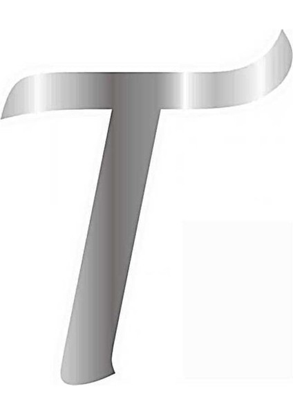 Pleksi Çubuksuz Alfabe 6 Cm Gümüş - T