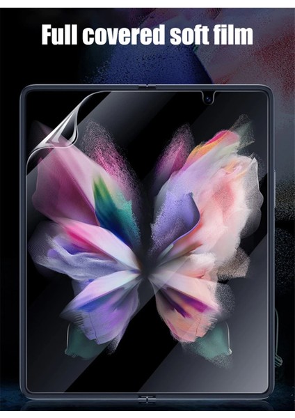 Samsung Galaxy Z Fold 6 Uyumlu 2 Ön 1 Arka Body Şeffaf Ultra Koruyucu Nano Jelatin