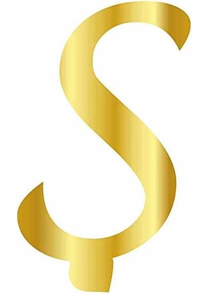 Pleksi Çubuksuz Alfabe 6 Cm Altın - Ş