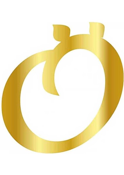 Pleksi Çubuksuz Alfabe 6 Cm Altın - Ö