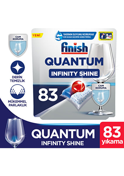 Quantum Infinity Shine 83 Kapsül Bulaşık Makinesi Deterjanı Tableti