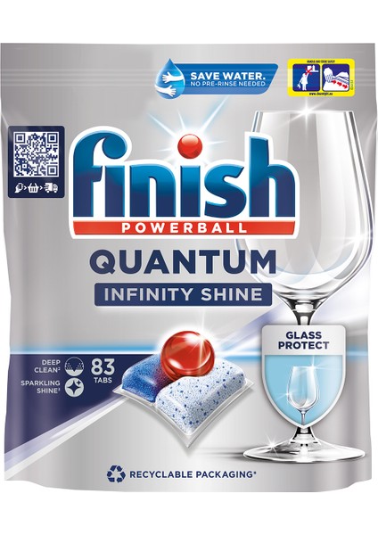 Quantum Infinity Shine 83 Kapsül Bulaşık Makinesi Deterjanı Tableti