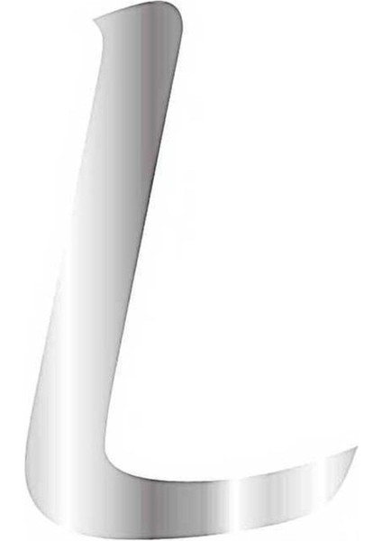 Pleksi Çubuksuz Alfabe 6 Cm Gümüş - L