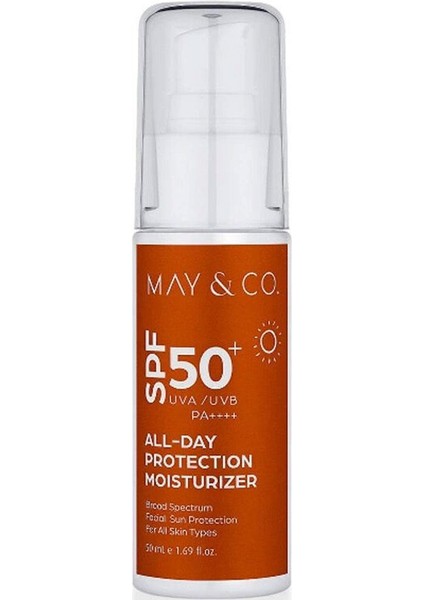 May Co All-Day Protection Moisturizer SPF50+ 50 ml