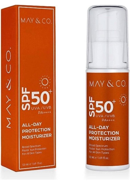 May Co All-Day Protection Moisturizer SPF50+ 50 ml