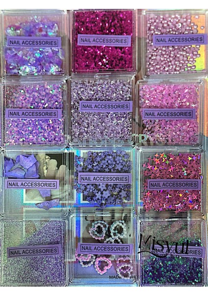 Lüks Tırnak Süsleme Taşı Tırnak Charm Nail Charms Tırnak Süsleme Taşı 12'li 3