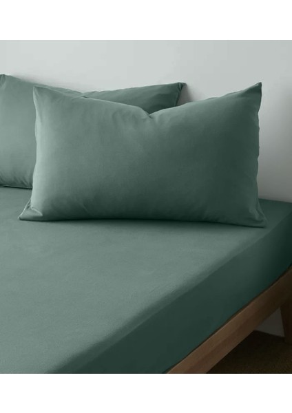 Pamuk 62 Tel (155 Tc) Okotex Sertifikalı Çift Kişilik 150X200+37 cm Lastikli Çarşaf Seti