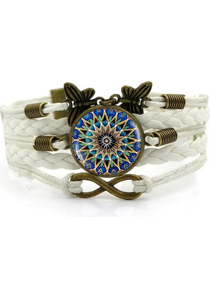 Bohem Tarz Örgülü Taşlı Kelebekli Sonsuzluk Işaretli Çoklu Vintage Kadın Bileklik fiyatları