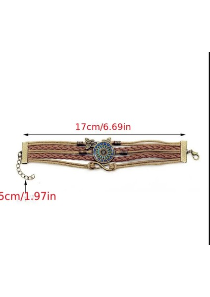 Bohem Tarz Örgülü Taşlı Kelebekli Sonsuzluk Işaretli Çoklu Vintage Kadın Bileklik modelleri