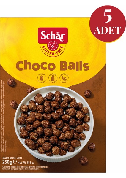 Choco Balls Glutensiz Çikolata Kaplı Mısır Gevreği 250 gr (5 Adet)