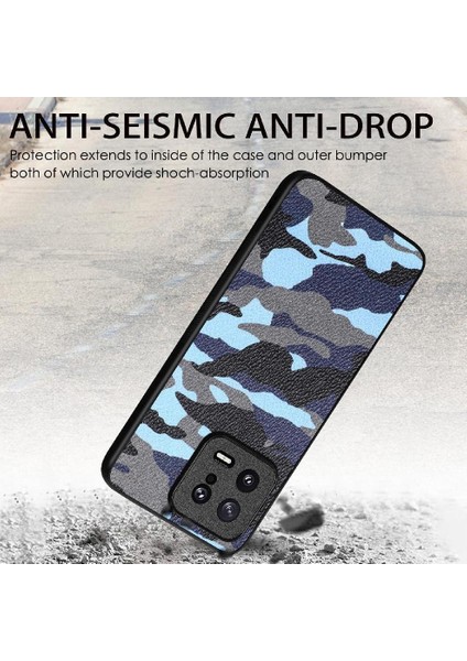 Xiaomi 13 Camo Tasarım Anti Damla Hafif Kablosuz Şarj Için Kılıf (Yurt Dışından)