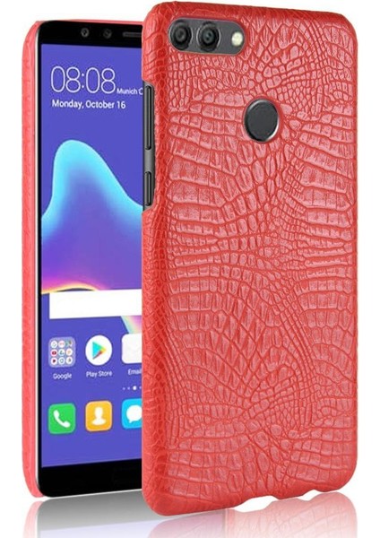 Huawei Y9 2018 Klasik Timsah Moda Kapak Için Şık Klasik Kılıf (Yurt Dışından)