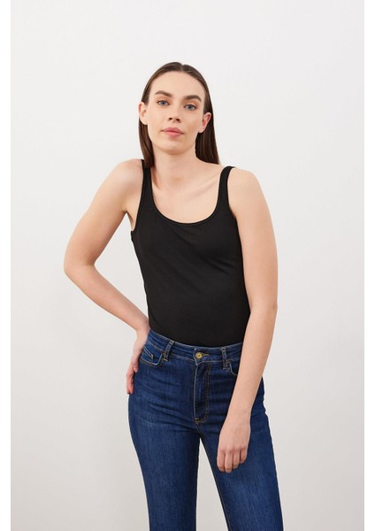 Kadın Marci Siyah Slim Fit Atlet