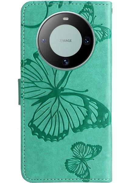 Huawei Mate 60 Için Kılıf Kart Yuvası Standı ile Kickstand Manyetik Kapak Çevirin (Yurt Dışından)