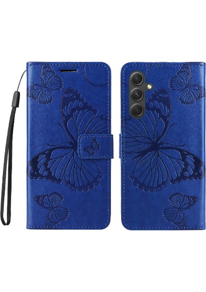 Samsung Galaxy A55 5g Pu Deri Manyetik Kapak Kart Yuvası ile (Yurt Dışından)