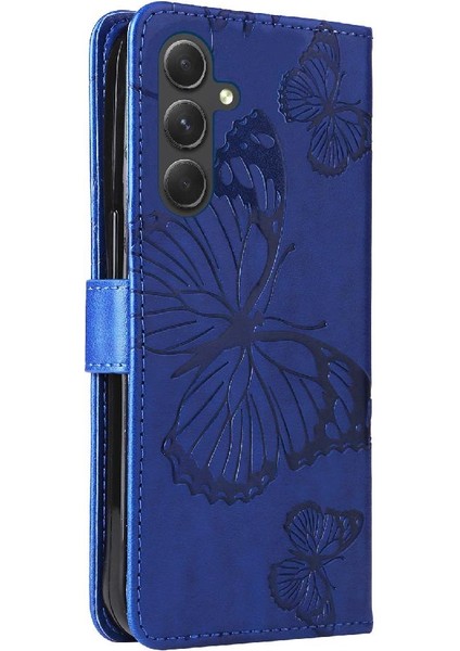 Samsung Galaxy A55 5g Pu Deri Manyetik Kapak Kart Yuvası ile (Yurt Dışından)