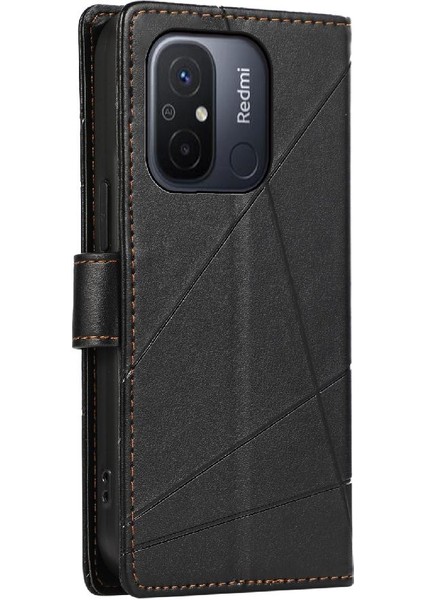 Xiaomi Redmi 12C Darbeye Şok Emici Üç Kart Yuvaları Için Flip Case (Yurt Dışından)