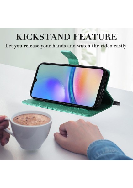 Samsung Galaxy A05S Için Kılıf Kart Yuvası Standı ile Pu Deri Kapak Çevirin (Yurt Dışından) modelleri