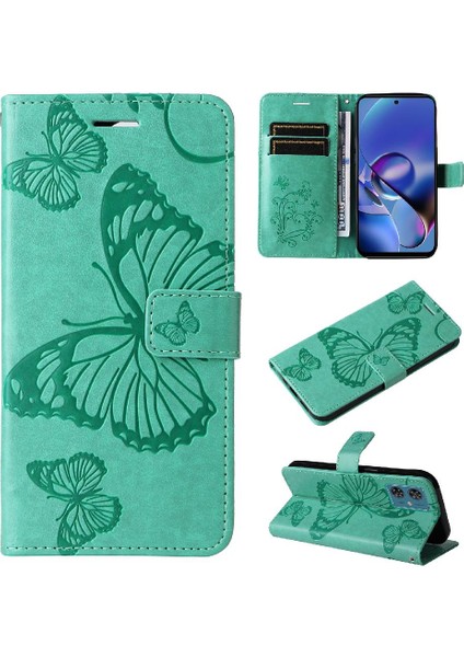 Motorola Moto G54 5g Pu Deri Flip Kickstand Için Kılıf Kart Yuvası ile (Yurt Dışından)
