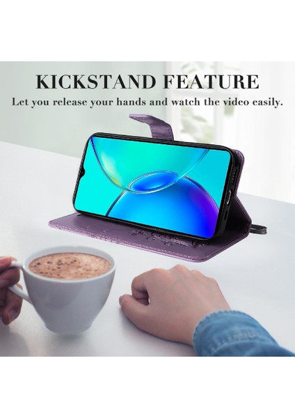 Vivo Y27 4g Flip Kickstand Pu Deri Manyetik Kapak Darbeye (Yurt Dışından)